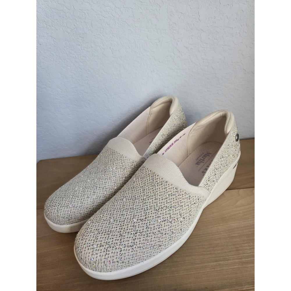 Skechers x Martha Stewart‎ Women's 11 Ultra Flex 3.0 Sneakers Cream Irridescent